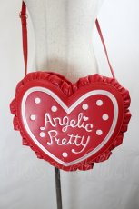 画像2: Angelic Pretty / ドットロゴハートショルダーバッグ  黒Ｘ白 I-26-05-27-129-AP-BG-SA-ZI (2)