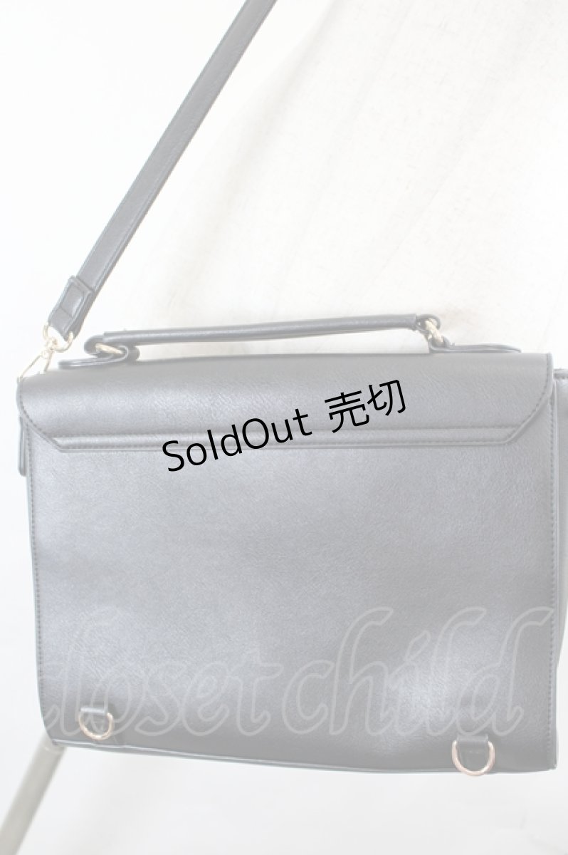 画像3: axes femme / kidsピアノモチーフBAG  黒Ｘアイボリー I-26-05-27-130-AX-BG-SA-ZI (3)
