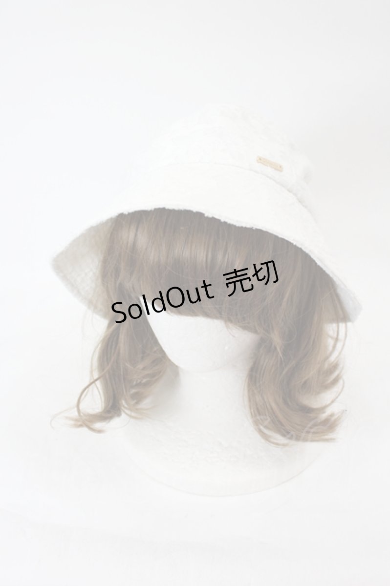 画像1: axes femme / ジャガードバケットハット  白 I-26-05-27-139-AX-AC-SA-ZI (1)