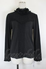 画像1: axes femme / シフォン薔薇装飾カットプルオーバー F 黒 I-26-05-27-015-AX-TO-SA-ZI (1)
