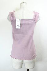 画像2: axes femme POETIQUE / ビジューデザインフリルキャミ M ラベンダー I-26-05-27-022-AX-TO-SA-ZI (2)