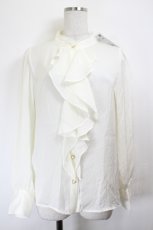 画像1: axes femme NOSTALGIE / ジャボ付きラッフルブラウス M 生成り I-26-05-27-024-AX-BL-SA-ZI (1)