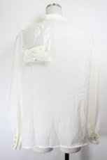画像2: axes femme NOSTALGIE / ジャボ付きラッフルブラウス M 生成り I-26-05-27-024-AX-BL-SA-ZI (2)