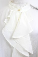 画像3: axes femme NOSTALGIE / ジャボ付きラッフルブラウス M 生成り I-26-05-27-024-AX-BL-SA-ZI (3)