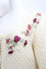 画像3: axes femme / 手刺繍入ガーデンカーディガン M アイボリー I-26-05-27-026-AX-TO-SA-ZI (3)