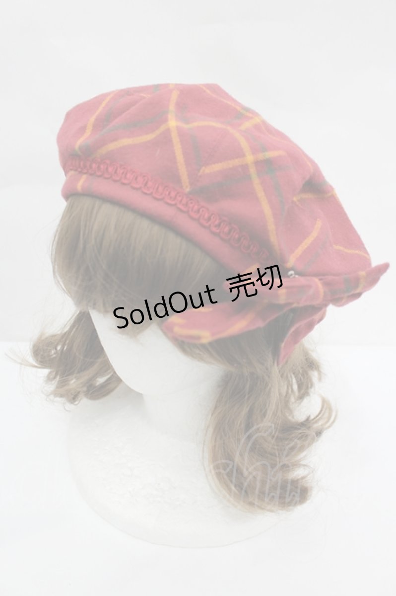 画像1: Victorian maiden / ブリティッシュチェックリボンベレー  赤チェック I-26-05-29-035-CL-AC-SA-ZTK007 (1)