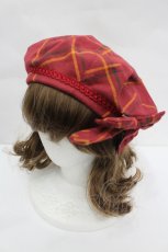 画像1: Victorian maiden / ブリティッシュチェックリボンベレー  赤チェック I-26-05-29-035-CL-AC-SA-ZI (1)