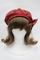 画像2: Victorian maiden / ブリティッシュチェックリボンベレー  赤チェック I-26-05-29-035-CL-AC-SA-ZI (2)
