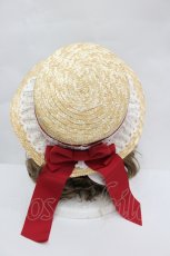 画像3: BABY,THE STARS SHINE BRIGHT / BABYハートマーガレット麦わらハット  赤Ｘアイボリー I-26-05-29-042-BA-AC-SA-ZI (3)