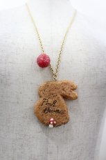 画像1: PINK HOUSE / ラビットクッキーネックレス  ブラウン I-26-05-29-006-LO-AC-SA-ZI (1)