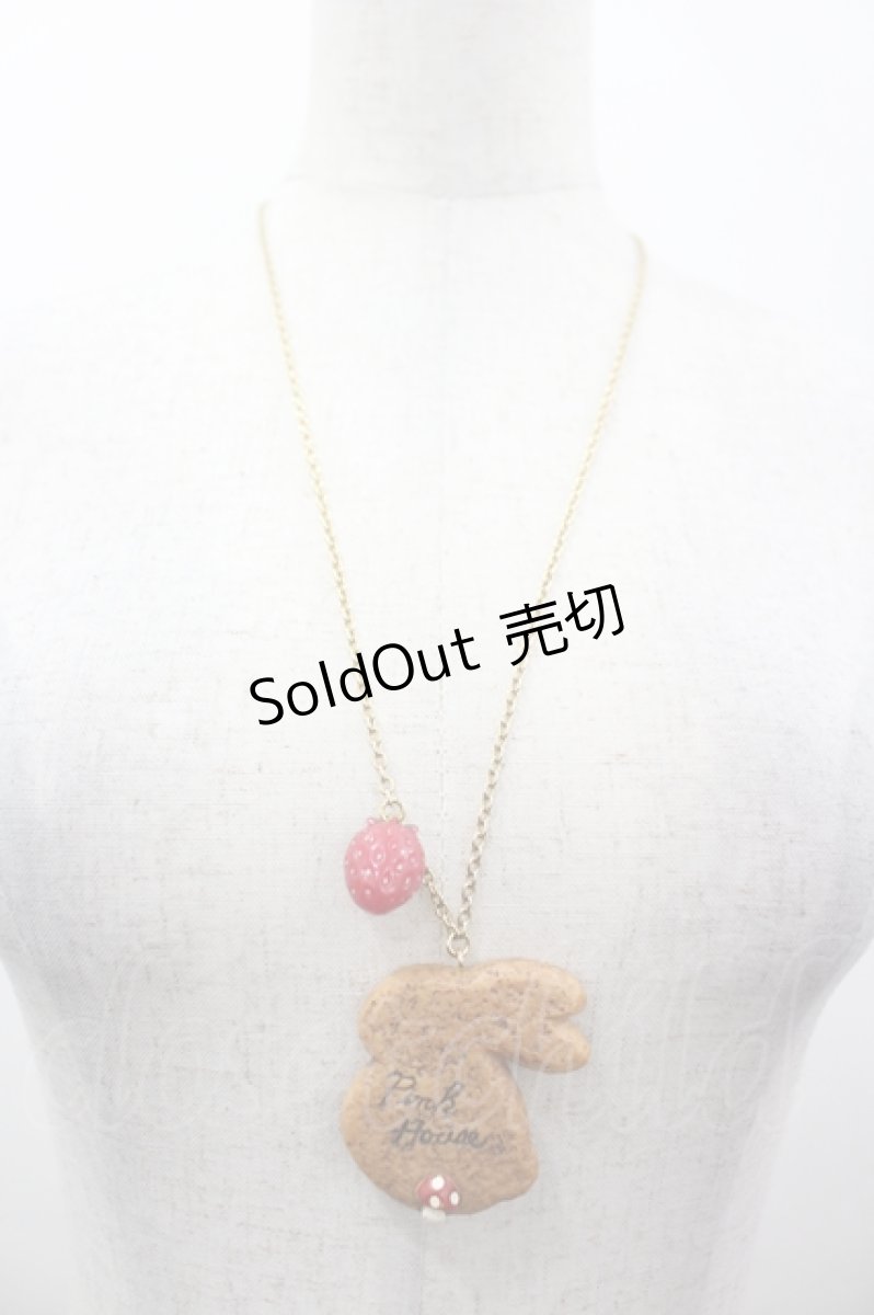 画像2: PINK HOUSE / ラビットクッキーネックレス  ブラウン I-26-05-29-006-LO-AC-SA-ZI (2)