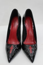 画像1: GURURU / ゴシッククロスヒール 約24~24.5CM(内側採寸) 黒Ｘ赤 I-26-05-29-089-GO-SH-SA-ZI (1)