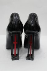 画像2: GURURU / ゴシッククロスヒール 約24~24.5CM(内側採寸) 黒Ｘ赤 I-26-05-29-089-GO-SH-SA-ZI (2)