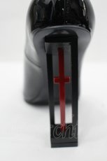 画像4: GURURU / ゴシッククロスヒール 約24~24.5CM(内側採寸) 黒Ｘ赤 I-26-05-29-089-GO-SH-SA-ZI (4)