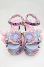画像1: Sugar Thrillz / Sweet Masterpieceプラットフォームヒール 約23~24CM(内側採寸) パープルＸピンク I-26-05-29-090-GO-SH-SA-ZI (1)