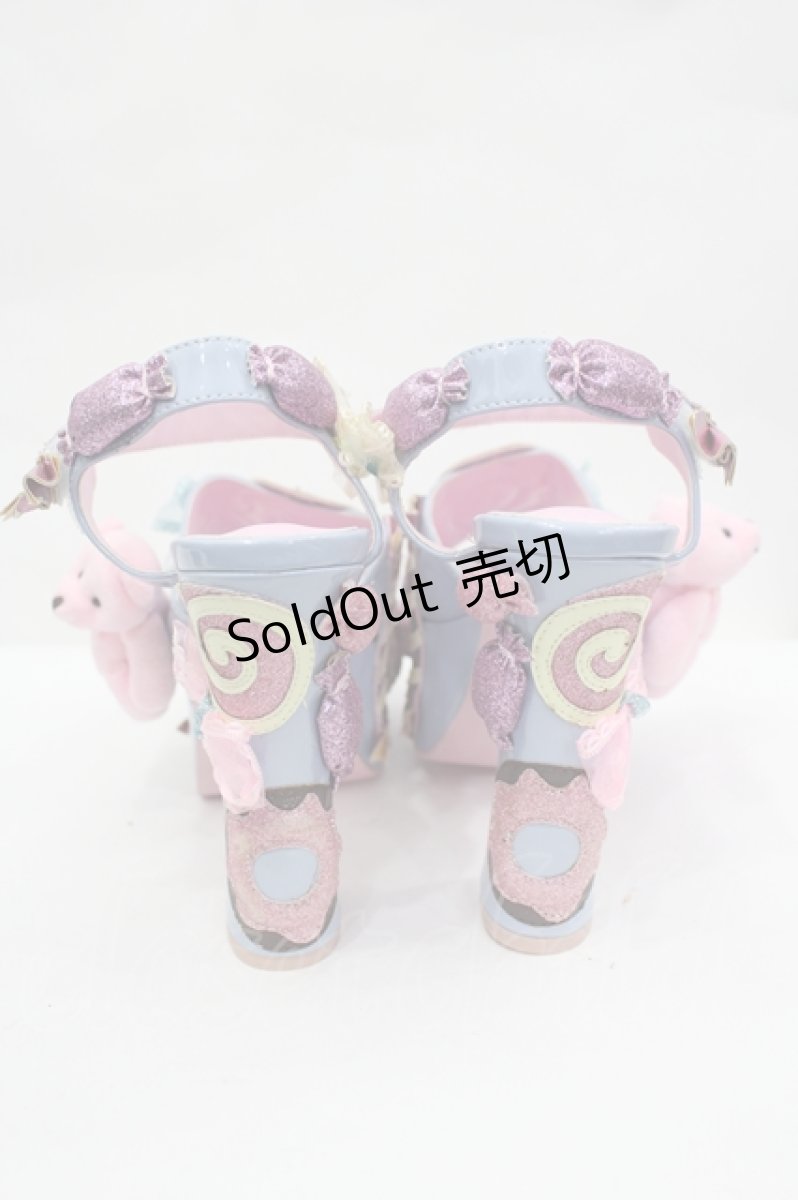 画像2: Sugar Thrillz / Sweet Masterpieceプラットフォームヒール 約23~24CM(内側採寸) パープルＸピンク I-26-05-29-090-GO-SH-SA-ZI (2)
