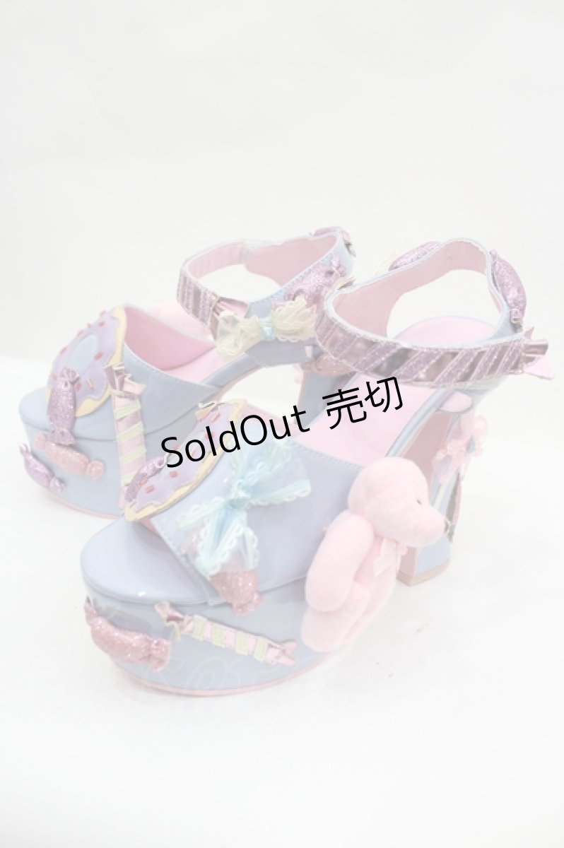 画像3: Sugar Thrillz / Sweet Masterpieceプラットフォームヒール 約23~24CM(内側採寸) パープルＸピンク I-26-05-29-090-GO-SH-SA-ZI (3)