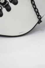 画像5: Demonia / ダブルアンクルストラップ編み上げアンクルブーツ 約22CM(外側採寸) 白Ｘ黒 I-26-05-29-091-PU-SH-SA-ZI (5)