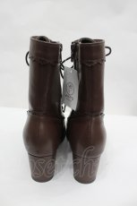 画像2: axes femme / スカラップレースアップブーツ L ブラウン I-26-05-29-094-AX-SH-SA-ZI (2)
