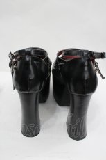 画像2: YOSUKE / 編み上げおでこシューズ 23.5CM 黒 I-26-05-29-098-PU-ZA-SA-ZI (2)