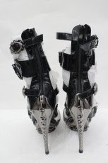 画像2: hades / 弾丸ストラップシューズ  黒ｘシルバー I-26-05-29-099-PU-SH-SA-ZI (2)