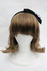 画像2: Emily Temple cute / リボンベロアカチューシャ  黒 I-26-05-29-023-ET-AC-TE-ZI (2)