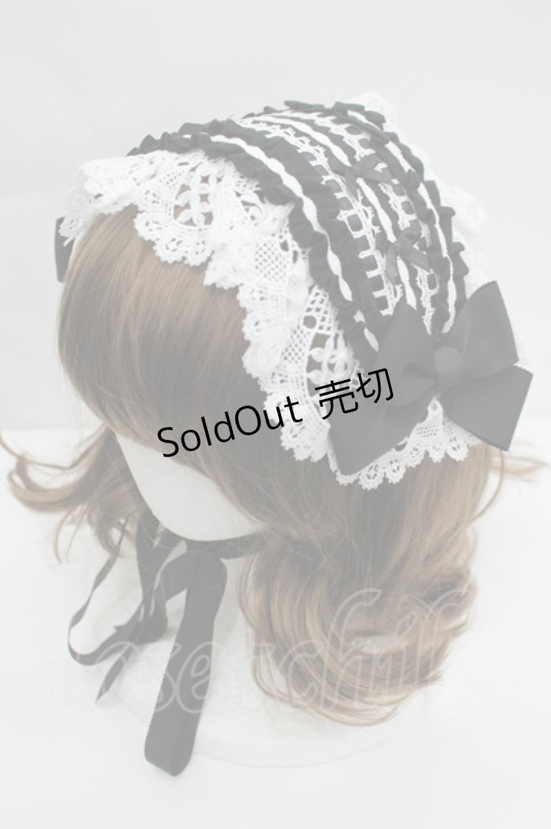 画像1: BABY,THE STARS SHINE BRIGHT / Maison de Petite Rubanヘッドドレス  黒Ｘ白 I-26-05-29-026-BA-AC-SA-ZI (1)