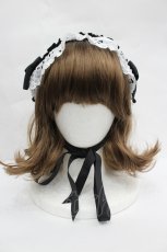 画像2: BABY,THE STARS SHINE BRIGHT / Maison de Petite Rubanヘッドドレス  黒Ｘ白 I-26-05-29-026-BA-AC-SA-ZI (2)