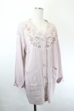 画像3: axes femme / 花刺繍ロングニットカーディガン F ピンク I-26-05-31-025-AX-TO-SA-ZI (3)
