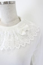 画像4: axes femme kawaii / レーシーフリルニットプル M オフ I-26-05-31-028-AX-TO-TE-ZI (4)