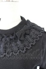 画像4: axes femme kawaii / レーシーフリルニットプル M 黒 I-26-05-31-029-AX-TO-TE-ZI (4)