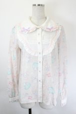 画像1: Nile Perch / アニマルプレゼントブラウス（Baby Gift柄）  ピンクＸ白 I-26-05-31-004-LO-BL-SA-ZI (1)
