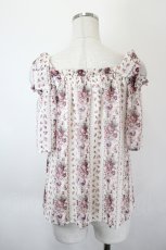 画像2: axes femme POETIQUE / 肩リボンオフショルブラウス M キナリ I-26-05-31-035-AX-BL-SA-ZI (2)