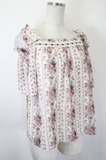 画像3: axes femme POETIQUE / 肩リボンオフショルブラウス M キナリ I-26-05-31-035-AX-BL-SA-ZI (3)