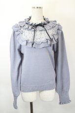 画像1: axes femme / ヨークフリルニット F サックス I-26-05-31-036-AX-TO-SA-ZI (1)