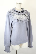 画像3: axes femme / ヨークフリルニット F サックス I-26-05-31-036-AX-TO-SA-ZI (3)