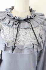 画像4: axes femme / ヨークフリルニット F サックス I-26-05-31-036-AX-TO-SA-ZI (4)