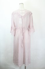 画像3: axes femme / 楊柳レースロングガウン M 淡ピンク I-26-05-31-037-AX-TO-SA-ZI (3)