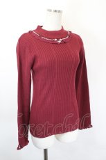 画像3: axes femme / バラボトルネックニットプルオーバー F ワイン I-26-05-31-043-AX-TO-SA-ZI (3)