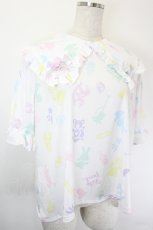 画像3: Nile Perch / おもちゃ箱プリント半袖ブラウス  白Ｘパステル I-26-05-31-005-LO-BL-SA-ZI (3)