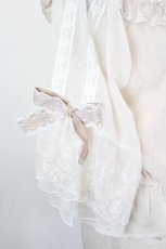 画像4: axes femme / リボン付楊柳シフォンプルオーバー F 生成り I-26-05-31-048-AX-TO-SA-ZI (4)