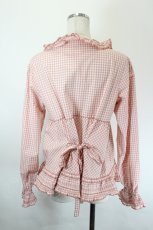 画像2: PINK HOUSE / 苺ブーケ刺繍入りオリジナルチェックブラウス  ピンクチェック I-26-05-31-007-LO-BL-SA-ZI (2)