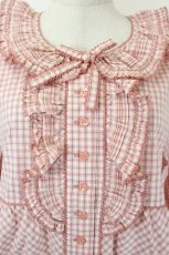 画像4: PINK HOUSE / 苺ブーケ刺繍入りオリジナルチェックブラウス  ピンクチェック I-26-05-31-007-LO-BL-SA-ZI (4)