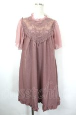画像1: axes femme / ヨークレースカットチュニック M 濃ピンク I-26-05-31-075-AX-OP-SA-ZI (1)
