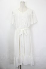 画像1: axes femme / フィッシュテール半袖ワンピース M 生成り I-26-05-31-077-AX-OP-SA-ZI (1)