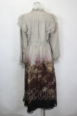 画像4: axes femme NOSTALGIE / ミスティローズ柄ワンピース  グレーＸブラウン I-26-05-31-078-AX-OP-SA-ZI (4)