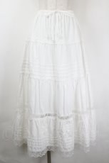 画像1: MOMOKO HOUSE / リボンレーススカート  白 I-26-05-31-089-LO-SK-SA-ZI (1)