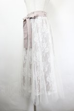 画像2: axes femme / コードレース×チュールスカート F ピンク I-26-05-31-099-AX-SK-SA-ZI (2)
