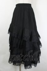 画像1: axes femme / たっぷりフリルスカート M 黒 I-26-05-31-101-AX-SK-SA-ZI (1)