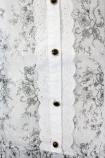 画像5: axes femme / ブーケ線画柄ドットドビーブラウス  サックス I-26-05-31-010-AX-BL-SA-ZI (5)